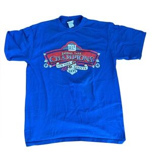 NWOT New York Giants 2000 NFC‎ Champions Lee Sport Blue T-Shirt